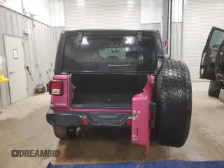 2022 Jeep Wrangler Unlimited Sahara with VIN 1C4HJXEN9NW120171, listed as a Copart auction lot 47029585 with 25,085 mi miles and Salvage Title. Bid and sale history available at DreamBid. Image 6.