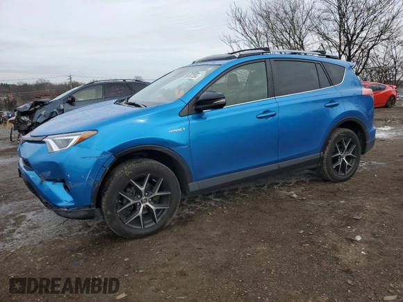 2017 Toyota RAV4 Hybrid SE with VIN JTMJJREV1HD120971, listed as a Copart auction lot 86187384 with 79,887 mi miles and Salvage Title. Bid and sale history available at carsss.com. Image 1.