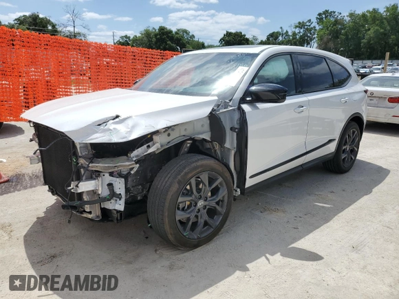 2023 Acura MDX w/A-Spec Package with VIN 5J8YE1H05PL042995, listed as a Copart auction lot 55276985 with 45,893 mi miles and Salvage title. Bid and sale history available at DreamBid. Image 1.