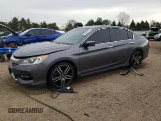 2016 Honda Accord Sport с VIN 1HGCR2F51GA076785, выставлен на аукционе Copart как лот 53881595 с пробегом 82 264 миль миль и Списание • Salvage title. История ставок и продаж доступна на DreamBid. Изображение 1.