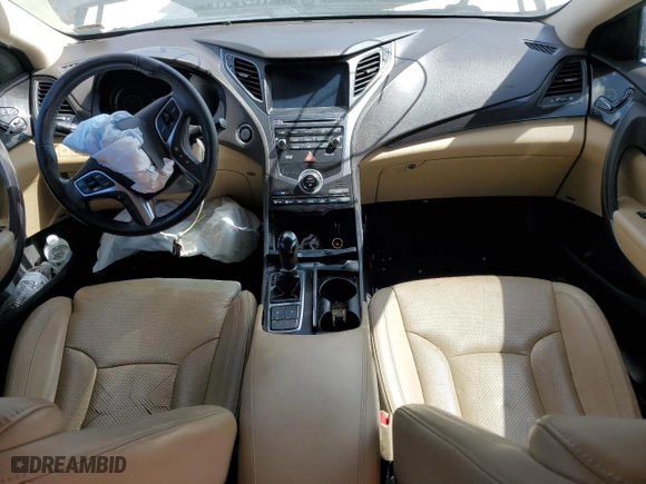 2015 Hyundai Azera with VIN KMHFG4JG2FA490660, listed as a Copart auction lot 77157344 with 0 mi miles and Salvage Title. Bid and sale history available at carsss.com. Image 8.