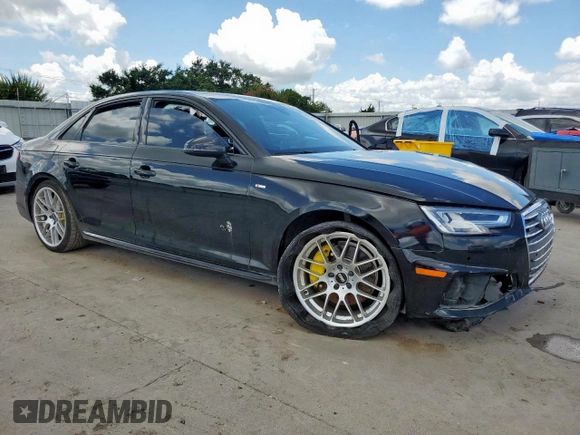 2019 Audi A4 Premium Plus with VIN WAUENAF4XKA035470, listed as a Copart auction lot 62770095 with Not provided miles and Salvage title. Bid and sale history available at DreamBid. Image 4.