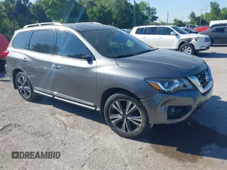 2020 Nissan Pathfinder Platinum with VIN 5N1DR2DM9LC605276, listed as a IAAI auction lot 41814464 with 78,249 mi miles. Bid and sale history available at carsss.com. Image 1.