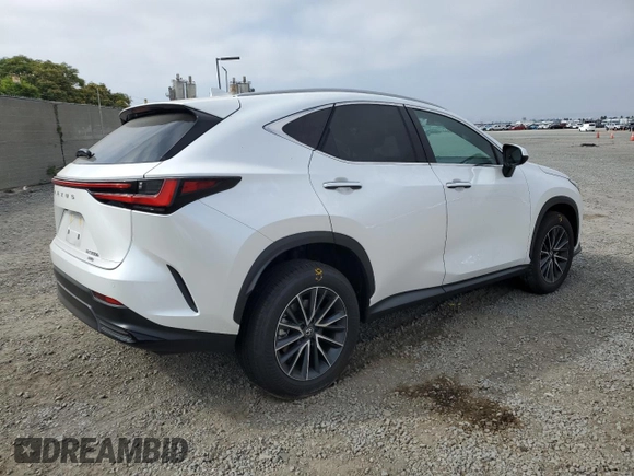 2025 Lexus NX 350h Premium with VIN 2T2GKCEZXSC047400, listed as a Copart auction lot 62579945 with 4,222 mi miles and Salvage title. Bid and sale history available at DreamBid. Image 3.