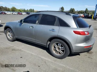 2005 Infiniti FX z VIN JNRAS08U65X107803, wystawiony jako Copart lot #59174535 z przebiegiem 175 089 mil mil oraz Czysty tytuł • Clean title. Historia ofert i sprzedaży dostępna na DreamBid. Obrazek 2.