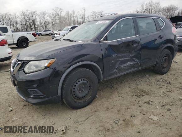 2016 Nissan Rogue S with VIN KNMAT2MT1GP683579, listed as a Copart auction lot 46114835 with 126,625 mi miles and Salvage Title. Bid and sale history available at carsss.com. Image 1.