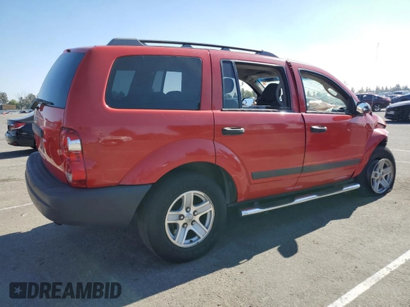 2006 Dodge Durango SXT with VIN 1D4HD38K86F174504, listed as a Copart auction lot 80253834 with 185,386 mi miles and Salvage title. Bid and sale history available at DreamBid. Image 3.