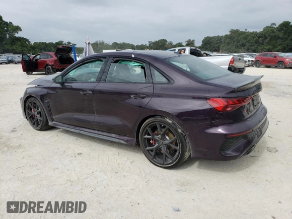 2024 Audi RS 3 with VIN WUAG4DGY6RA907285, listed as a Copart auction lot 59847024 with 636 mi miles and Non repairable. Bid and sale history available at DreamBid. Image 2.