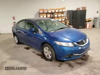 2015 Honda Civic LX with VIN 19XFB2F53FE279110, listed as a Copart auction lot 54827215 with Not Provided miles and Salvage Title. Bid and sale history available at carsss.com. Image 14.