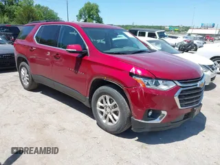 2020 Chevrolet Traverse LT Cloth z VIN 1GNERGKW1LJ220114, wystawiony jako IAAI lot #42264618 z przebiegiem 75 649 mil mil oraz . Historia ofert i sprzedaży dostępna na DreamBid. Obrazek 1.