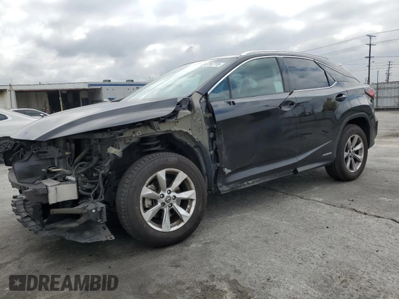 2019 Lexus RX 450h z VIN 2T2BGMCAXKC037688, wystawiony jako Copart lot #54735715 z przebiegiem 166 966 mil mil oraz Szkoda całkowita • Salvage title. Historia ofert i sprzedaży dostępna na DreamBid. Obrazek 1.