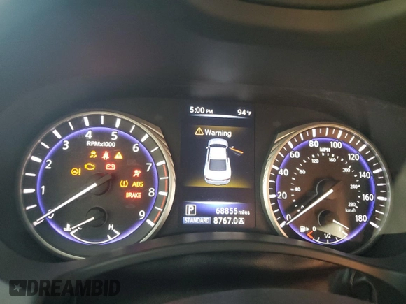 2018 Infiniti Q60 Sport with VIN JN1EV7EK9JM342313, listed as a Copart auction lot 68143604 with 68,855 mi miles and Salvage Title. Bid and sale history available at DreamBid. Image 9.