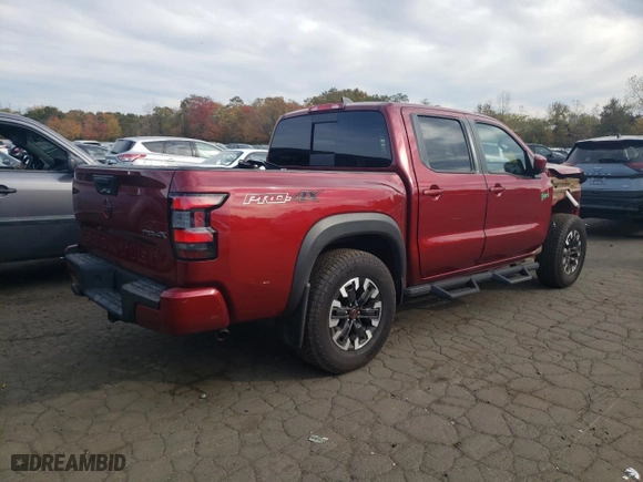 2023 Nissan Frontier SV with VIN 1N6ED1EK6PN638144, listed as a Copart auction lot 76092204 with 6,523 mi miles and Salvage Title. Bid and sale history available at carsss.com. Image 3.
