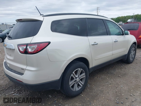 2015 Chevrolet Traverse LT with VIN 1GNKVGKD2FJ280517, listed as a IAAI auction lot 42292339 with 142,841 mi miles and . Bid and sale history available at DreamBid. Image 4.