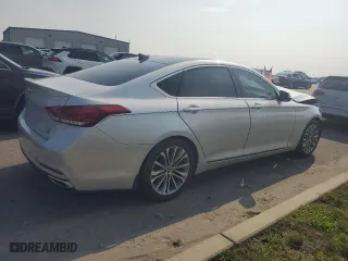 2017 Genesis G80 3.8L with VIN KMHGN4JE7HU191949, listed as a Copart auction lot 61869804 with 73,449 mi miles and Salvage Title. Bid and sale history available at carsss.com. Image 3.