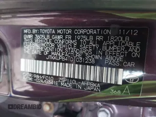 2013 Scion xD z VIN JTKKUPB41D1031238, wystawiony jako IAAI lot #42339014 z przebiegiem 217 131 mil mil oraz . Historia ofert i sprzedaży dostępna na DreamBid. Obrazek 9.