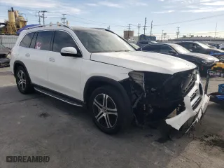 2021 Mercedes-Benz GLS with VIN 4JGFF5KE3MA439977, listed as a Copart auction lot 47181965 with 20,889 mi miles and Salvage Title. Bid and sale history available at carsss.com. Image 4.