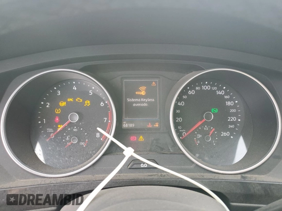 2019 Volkswagen Tiguan with VIN 3VVHP65N3KM053878, listed as a Copart auction lot 71412654 with 68,189 mi miles and Salvage title. Bid and sale history available at DreamBid. Image 9.