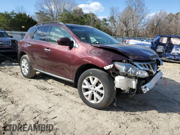 2014 Nissan Murano SL with VIN JN8AZ1MW1EW520571, listed as a Copart auction lot 50661385 with 69,832 mi miles and Salvage Title. Bid and sale history available at carsss.com. Image 4.
