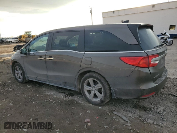 2020 Honda Odyssey EX-L with VIN 5FNRL6H77LB027558, listed as a Copart auction lot 88417565 with 112,384 mi miles and Salvage Title. Bid and sale history available at carsss.com. Image 2.