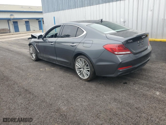 2020 Genesis G70 2.0T with VIN KMTG64LA7LU050255, listed as a Copart auction lot 42339465 with 53,377 mi miles and Clean Title. Bid and sale history available at carsss.com. Image 2.
