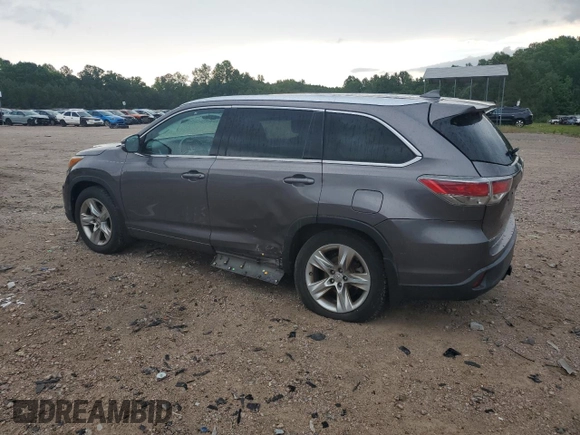2015 Toyota Highlander Limited z VIN 5TDDKRFH0FS185279, wystawiony jako Copart lot #56802465 z przebiegiem 115 971 mil mil oraz Szkoda całkowita • Salvage title. Historia ofert i sprzedaży dostępna na DreamBid. Obrazek 2.