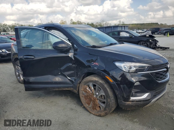 2023 Buick Encore GX Essence with VIN KL4MMFSL8PB041422, listed as a Copart auction lot 51762375 with 25,283 mi miles and Salvage title. Bid and sale history available at DreamBid. Image 4.