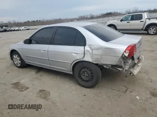 2001 Honda Civic EX with VIN 1HGES26711L037303, listed as a Copart auction lot 47243545 with 103,292 mi miles and Salvage Title. Bid and sale history available at DreamBid. Image 2.