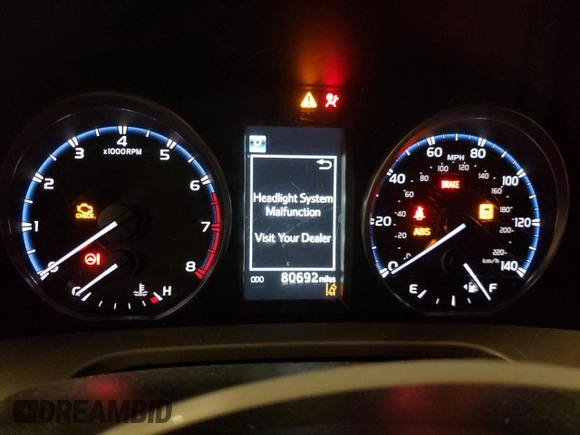 2017 Toyota RAV4 LE with VIN JTMBFREV2HJ162184, listed as a Copart auction lot 58483435 with 80,692 mi miles and Salvage title. Bid and sale history available at DreamBid. Image 9.