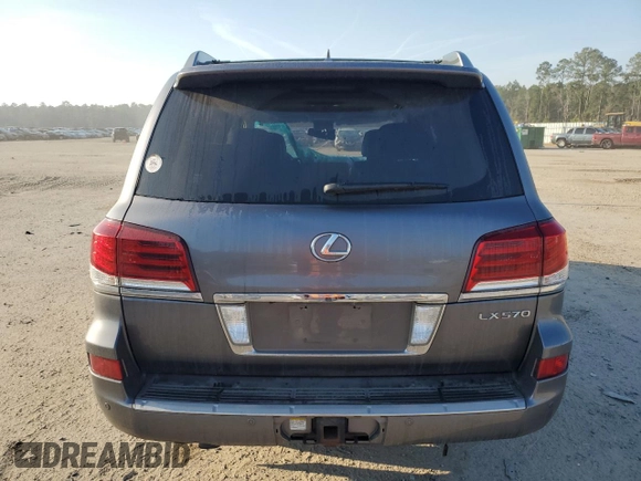 2015 Lexus LX 570 with VIN JTJHY7AX9F4166130, listed as a Copart auction lot 43653595 with 105,108 mi miles and Salvage Title. Bid and sale history available at DreamBid. Image 6.
