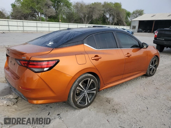 2020 Nissan Sentra SR with VIN 3N1AB8DV7LY217142, listed as a Copart auction lot 50241005 with 105,559 mi miles and Salvage Title. Bid and sale history available at DreamBid. Image 3.