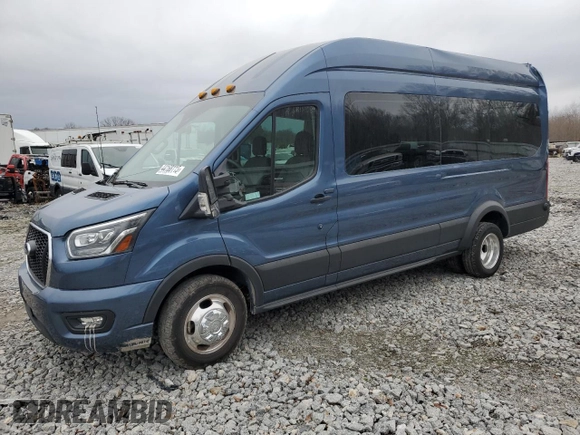 2023 Ford Transit Passenger XL with VIN 1FBVU4XG8PKB11791, listed as a Copart auction lot 44168115 with 2,482 mi miles and Non repairable. Bid and sale history available at DreamBid. Image 1.