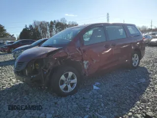 2012 Toyota Sienna with VIN 5TDKA3DC8CS016489, listed as a Copart auction lot 46416595 with 136,037 mi miles and Salvage Title. Bid and sale history available at DreamBid. Image 1.