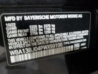 2023 BMW 5 Series 530i xDrive with VIN WBA13BJ04PWX99100, listed as a Copart auction lot 85678004 with 28,668 mi miles and Salvage Title. Bid and sale history available at DreamBid. Image 13.