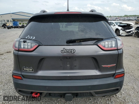 2020 Jeep Cherokee Trailhawk Elite with VIN 1C4PJMBNXLD549505, listed as a Copart auction lot 53468925 with 88,991 mi miles and Salvage title. Bid and sale history available at DreamBid. Image 6.