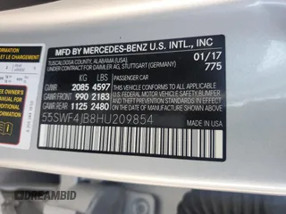 2017 Mercedes-Benz C 300 z VIN 55SWF4JB8HU209854, wystawiony jako Copart lot #56414705 z przebiegiem 54 762 mil mil oraz Szkoda całkowita • Salvage title. Historia ofert i sprzedaży dostępna na DreamBid. Obrazek 12.