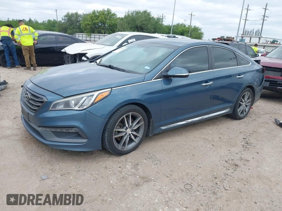 2015 Hyundai Sonata Sport with VIN 5NPE34AB5FH163825, listed as a IAAI auction lot 42013743 with Not Provided miles and . Bid and sale history available at carsss.com. Image 18.