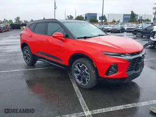 2022 Chevrolet Blazer RS with VIN 3GNKBERS5NS186565, listed as a IAAI auction lot 41454682 with 45,235 mi miles. Bid and sale history available at carsss.com. Image 1.