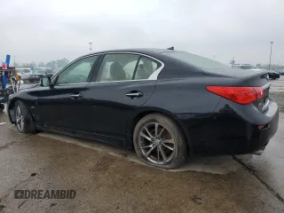 2017 Infiniti Q50 Signature Edition with VIN JN1EV7AR3HM840407, listed as a Copart auction lot 59812325 with 153,709 mi miles and Salvage title. Bid and sale history available at DreamBid. Image 2.