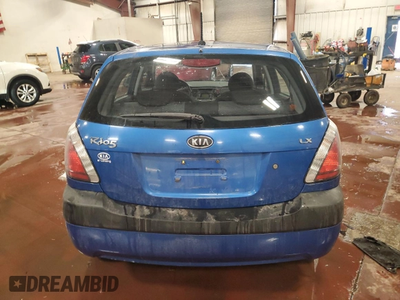 2009 Kia Rio LX with VIN KNADE243196505992, listed as a Copart auction lot 46054315 with 118,647 mi miles and Clean Title. Bid and sale history available at carsss.com. Image 6.