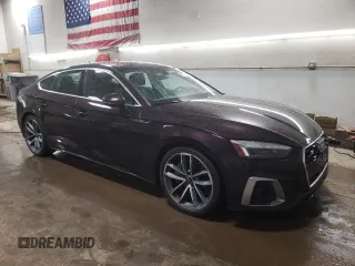2021 Audi A5 Sportback S line Premium Plus with VIN WAUFACF56MA025896, listed as a Copart auction lot 46140244 with 39,531 mi miles. Bid and sale history available at carsss.com. Image 4.