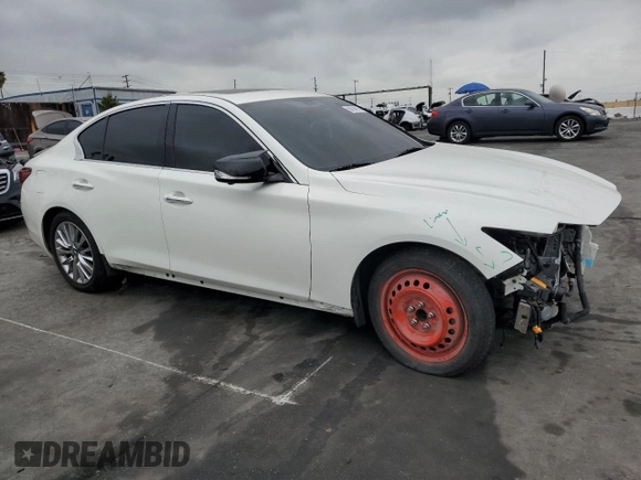 2021 Infiniti Q50 3.0t LUXE with VIN JN1EV7BP2MM706933, listed as a Copart auction lot 50794215 with 74,227 mi miles and Salvage Title. Bid and sale history available at carsss.com. Image 4.