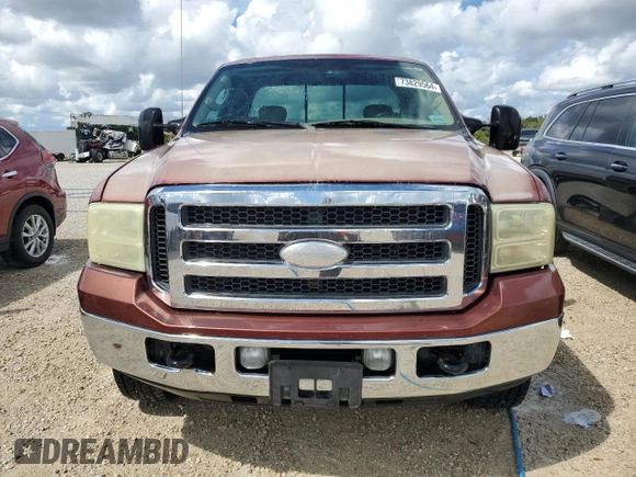 2005 Ford Super Duty F-250 XL with VIN 1FTSX21545EA06954, listed as a Copart auction lot 73829564 with 217,314 mi miles and Salvage Title. Bid and sale history available at carsss.com. Image 5.