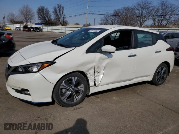 2020 Nissan LEAF SV Plus with VIN 1N4BZ1CP0LC307707, listed as a Copart auction lot 48912355 with 26,348 mi miles and Salvage Title. Bid and sale history available at DreamBid. Image 1.