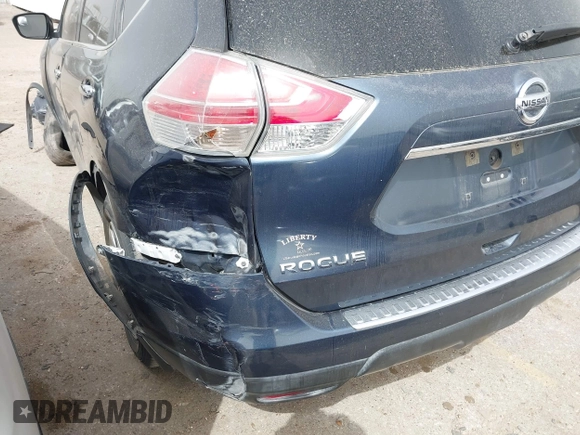 2016 Nissan Rogue S with VIN KNMAT2MT0GP637970, listed as a IAAI auction lot 41823757 with 128,657 mi miles and . Bid and sale history available at DreamBid. Image 6.