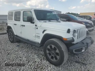 2018 Jeep Wrangler Unlimited Sahara z VIN 1C4HJXEGXJW125715, wystawiony jako Copart lot #63366945 z przebiegiem 60 632 mil mil oraz Szkoda całkowita • Salvage title. Historia ofert i sprzedaży dostępna na DreamBid. Obrazek 4.