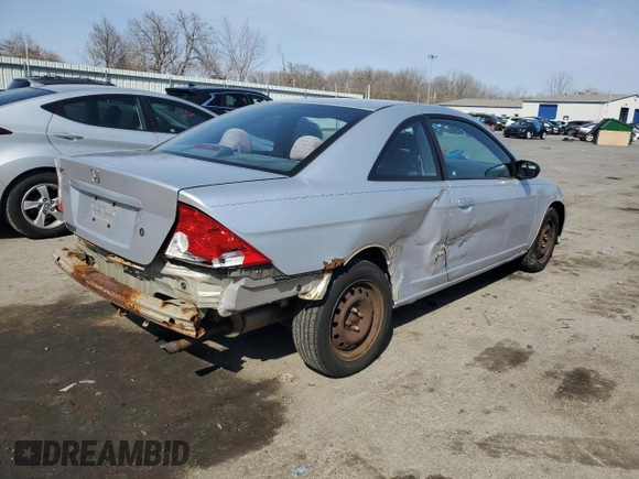 2004 Honda Civic LX with VIN 1HGEM22554L004730, listed as a Copart auction lot 48778575 with 253,548 mi miles and Salvage Title. Bid and sale history available at DreamBid. Image 3.