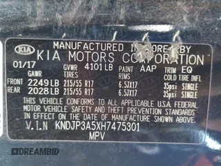 2017 Kia Soul + with VIN KNDJP3A5XH7475301, listed as a Copart auction lot 53672865 with 143,617 mi miles and Clean Title. Bid and sale history available at carsss.com. Image 13.