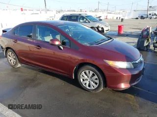 2012 Honda Civic LX с VIN 2HGFB2F57CH559632, выставлен на аукционе IAAI как лот 41848851 с пробегом 182 029 миль миль и . История ставок и продаж доступна на DreamBid. Изображение 1.