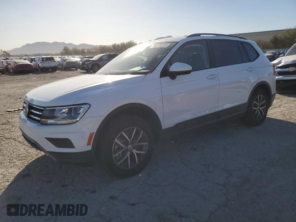 2021 Volkswagen Tiguan S with VIN 3VV1B7AX5MM022938, listed as a Copart auction lot 46370535 with 49,559 mi miles and Salvage Title. Bid and sale history available at DreamBid. Image 1.